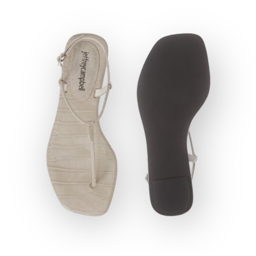 Jeffrey Campbell Boca thin strap sandal gray 7.5 - Picture 1 of 5